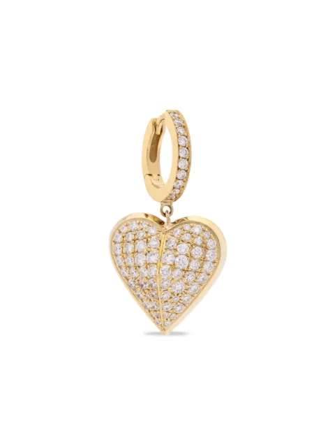 Peruffo 18K yellow gold diamond hoop earring