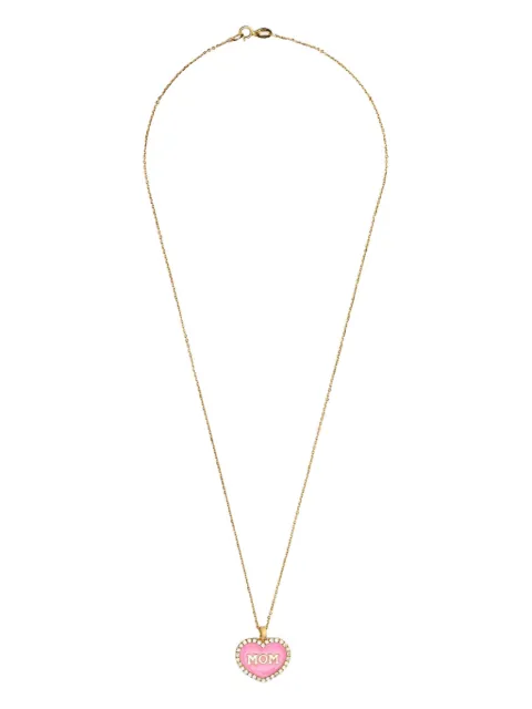 Lisa O 18K yellow gold Mom diamond necklace