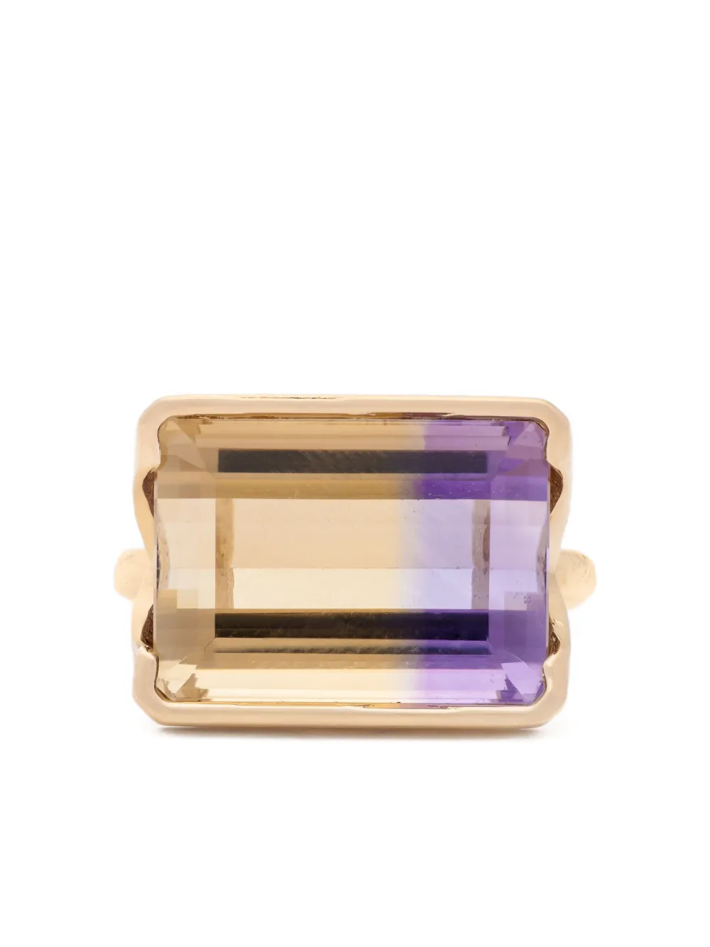 Ouf! 14K yellow gold Pinky Ring Pop ametrine ring - ゴールドトーン Ouf! 14K yellow gold Pinky Ring Pop ametrine ring - ゴールドトーン