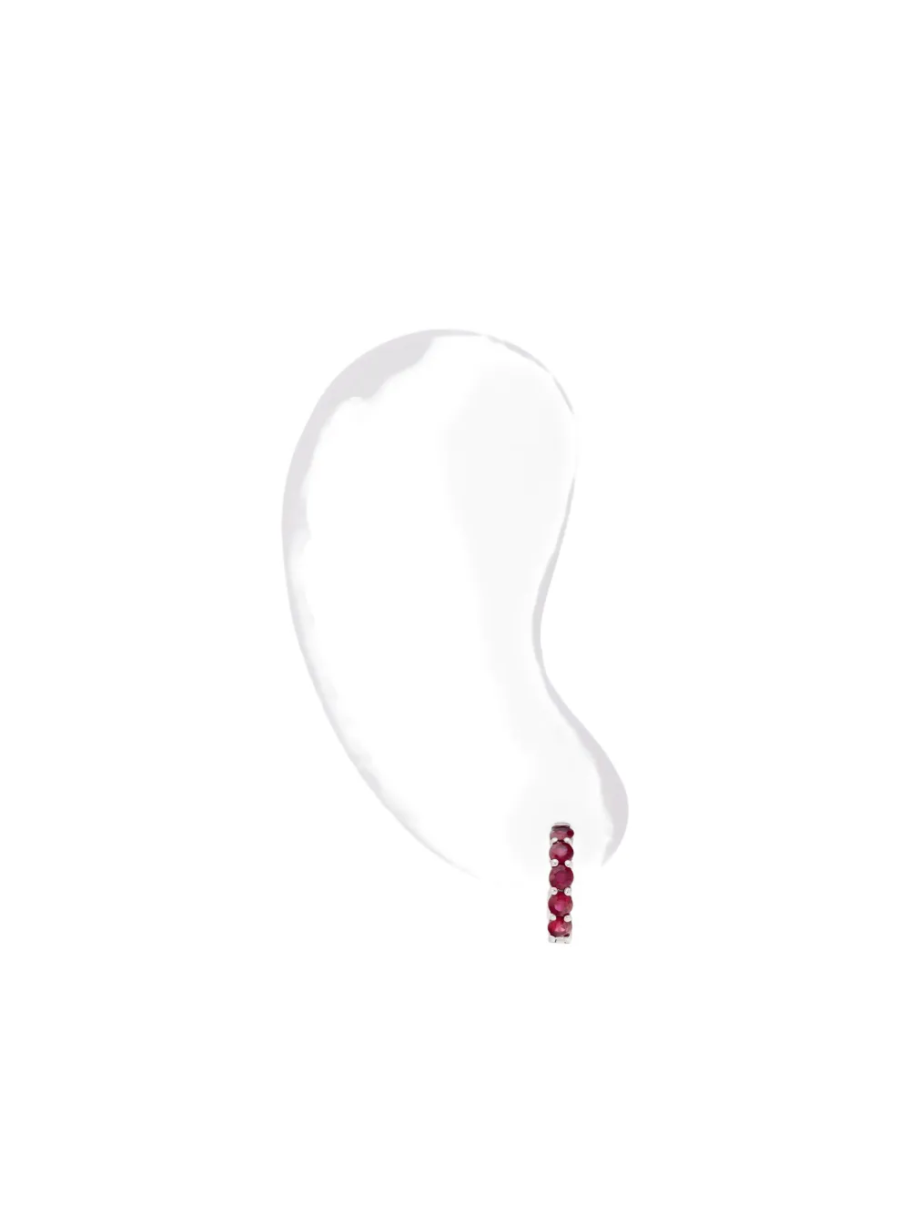 Munnu The Gem Palace 18K white gold ruby hoop earring - シルバートーン Munnu The Gem Palace 18K white gold ruby hoop earring - シルバートーン