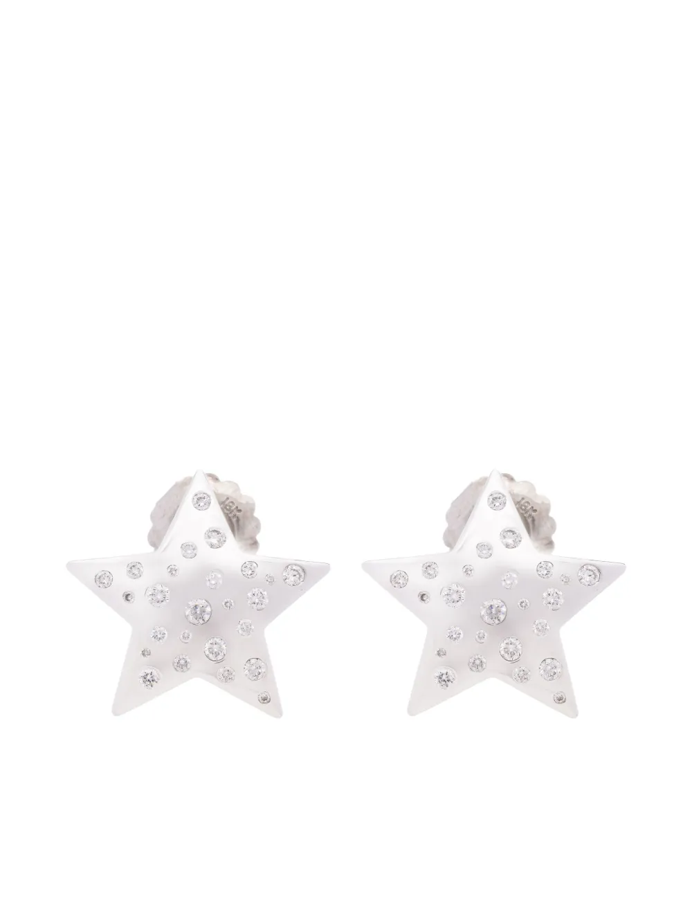 Future Fortune 18K white gold Star Bright diamond earrings | White | Image 1