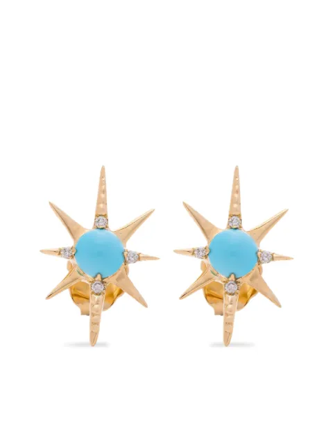 Eden Presley 14K yellow gold Stardust turquoise and diamond earrings