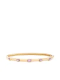 Ouf! 14K yellow gold sapphire bangle bracelet