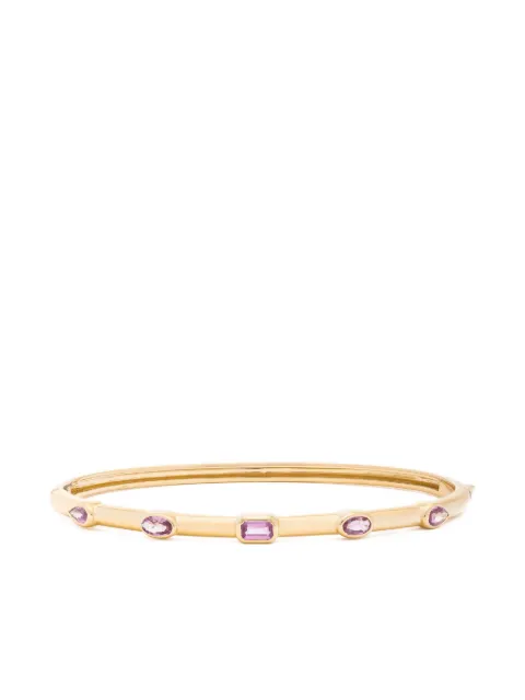 Ouf! 14K yellow gold sapphire bangle bracelet