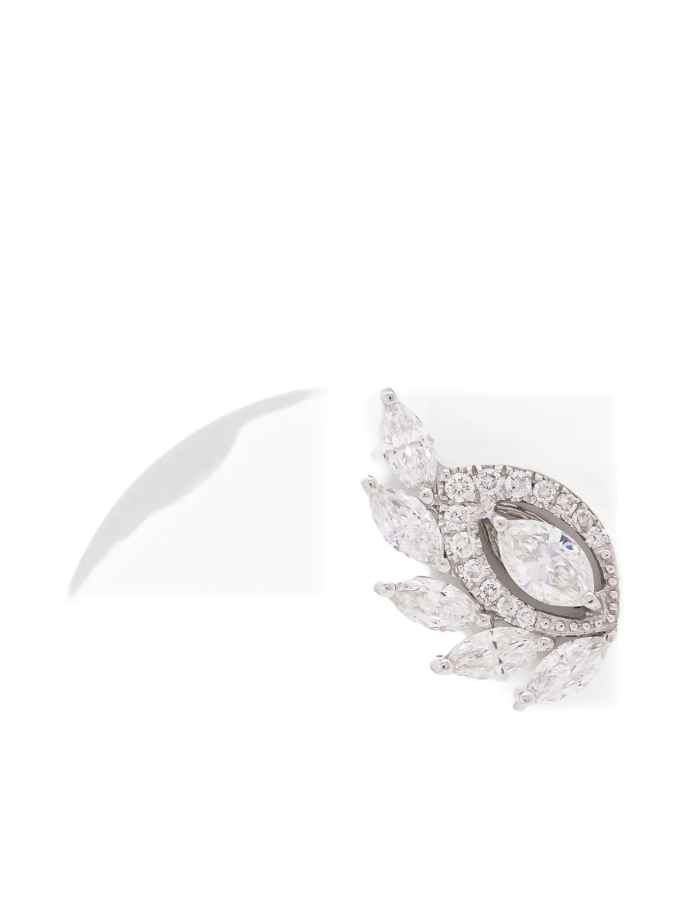 Munnu The Gem Palace 18K white gold diamond stud earring - シルバートーン Munnu The Gem Palace 18K white gold diamond stud earring - シルバートーン
