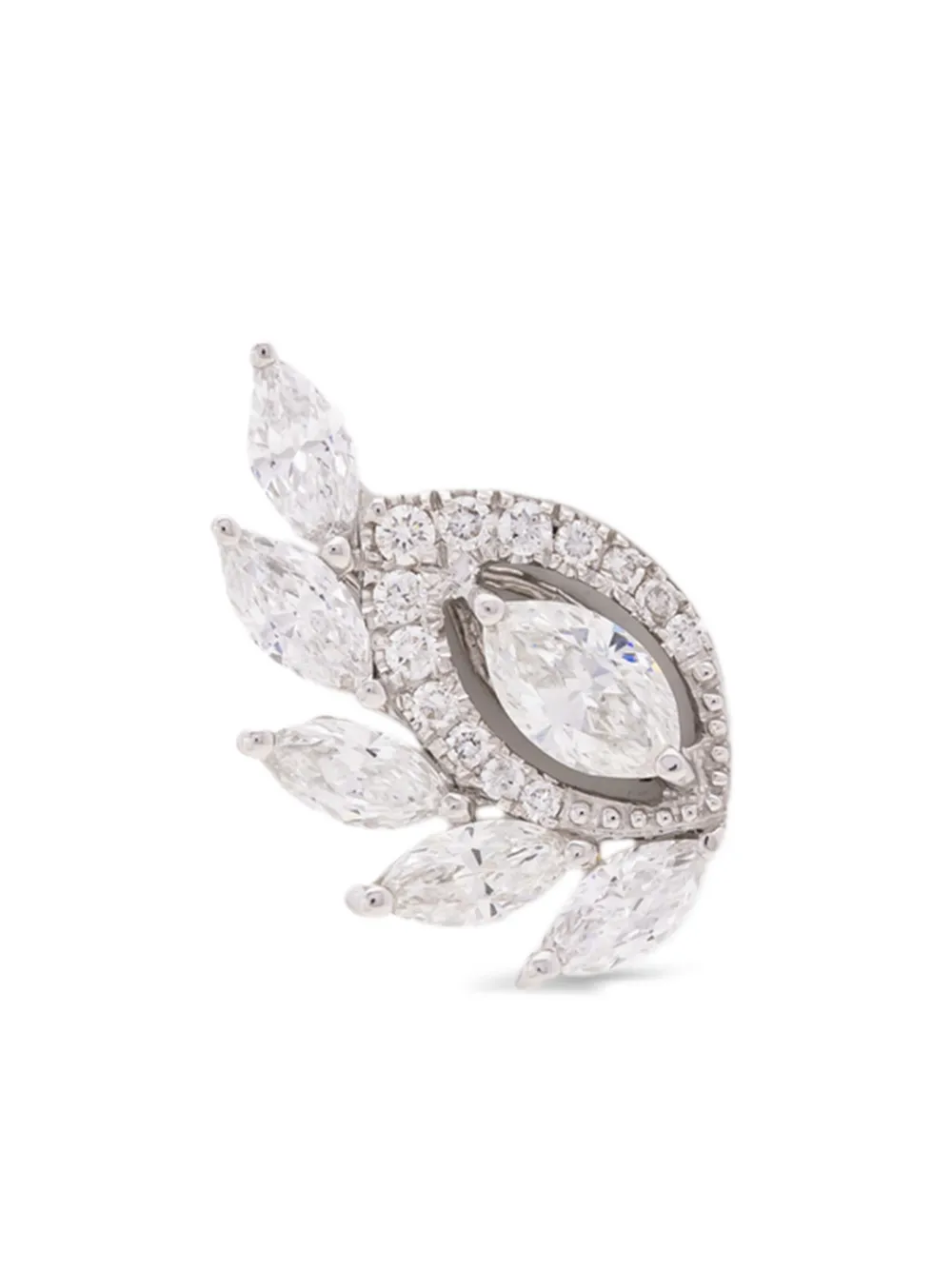 Munnu The Gem Palace 18K white gold diamond stud earring - シルバートーン Munnu The Gem Palace 18K white gold diamond stud earring - シルバートーン