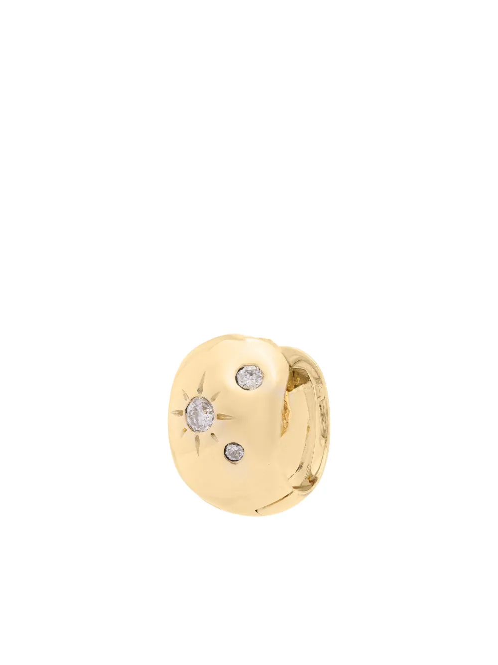 Scosha 10K gold Disco Dazzle diamond hoop earrings - ゴールドトーン Scosha 10K gold Disco Dazzle diamond hoop earrings - ゴールドトーン