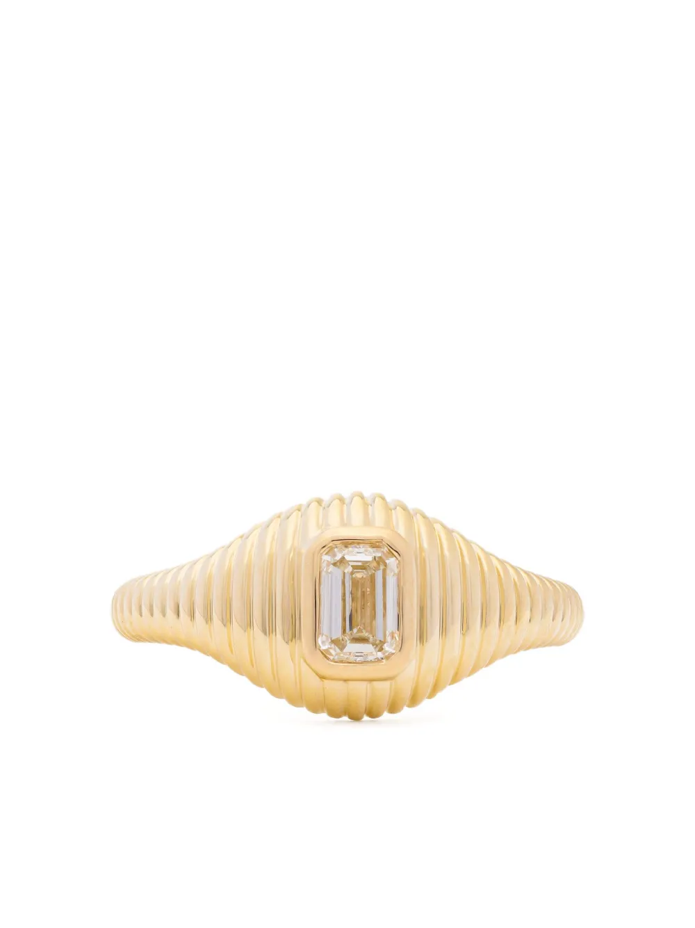 Ouf! 14K yellow gold Flutted Signet ring - ゴールドトーン Ouf! 14K yellow gold Flutted Signet ring - ゴールドトーン