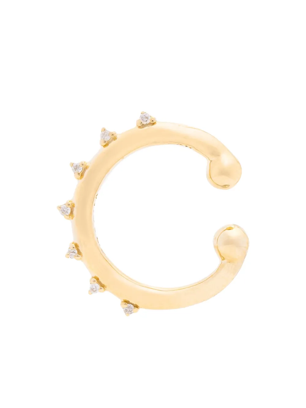 Scosha 10K yellow gold white diamond ear cuff | Fine Jewelry | Image 2