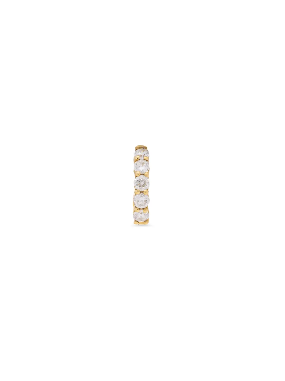18K yellow gold diamond hoop earring