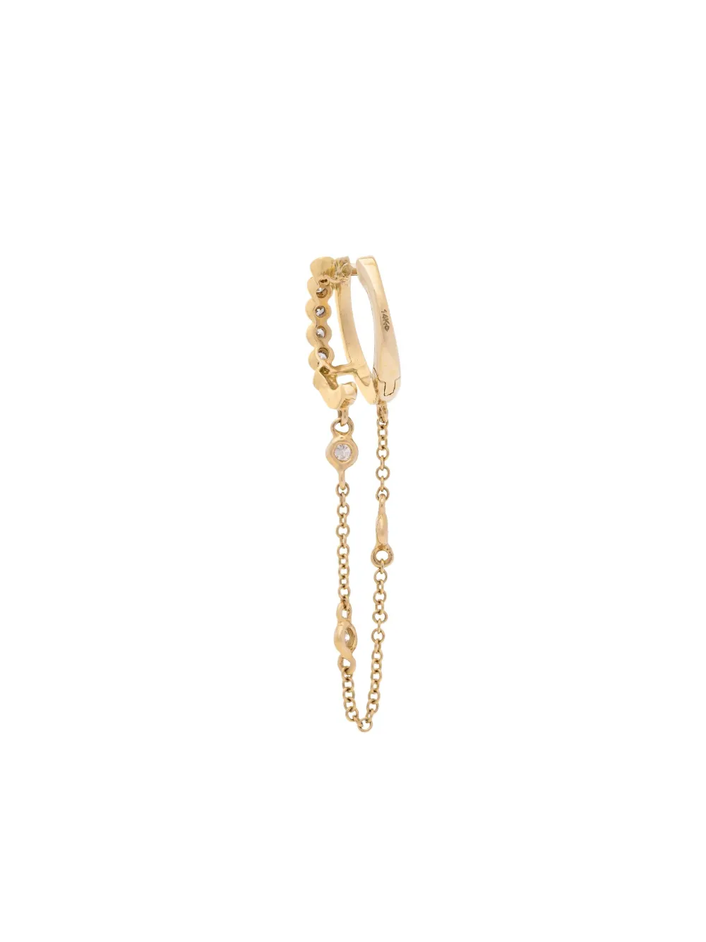 Tracy Upton 14K yellow gold Rocker Drip diamond earring | Fine Jewelry | Image 2
