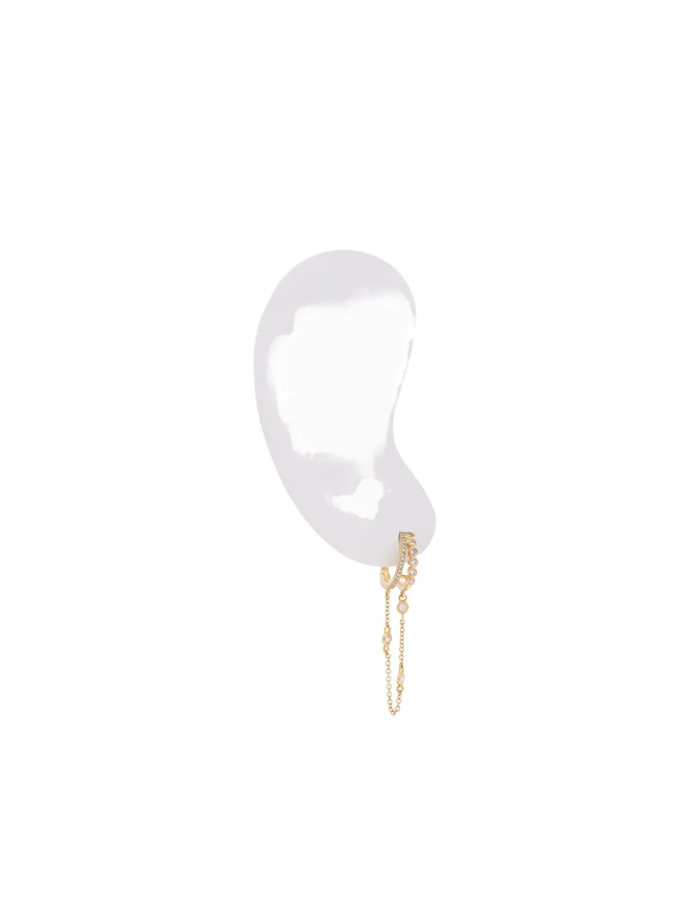 Tracy Upton 14K yellow gold Rocker Drip diamond earring - ゴールドトーン Tracy Upton 14K yellow gold Rocker Drip diamond earring - ゴールドトーン