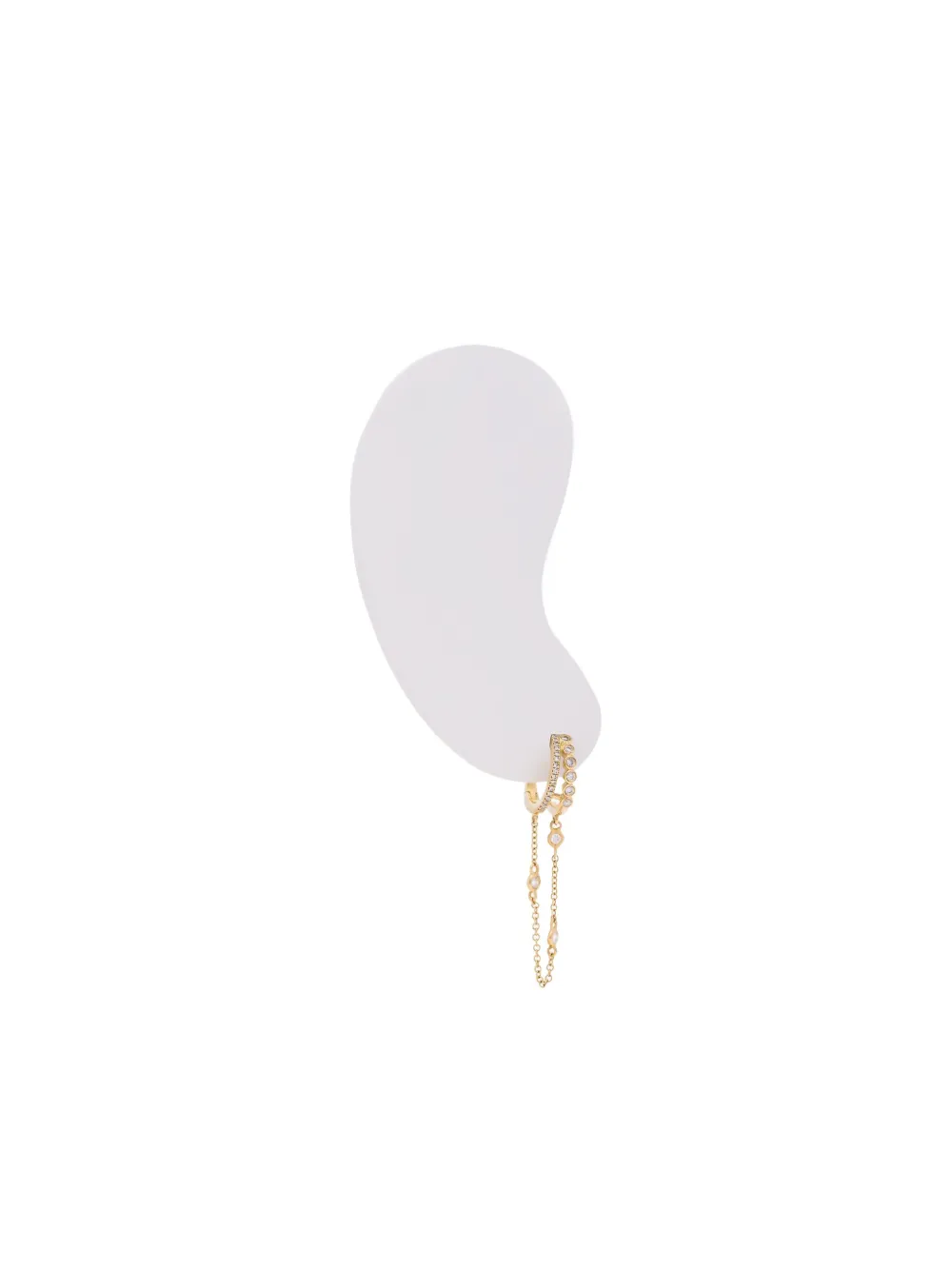 14K yellow gold Rocker Drip diamond earring