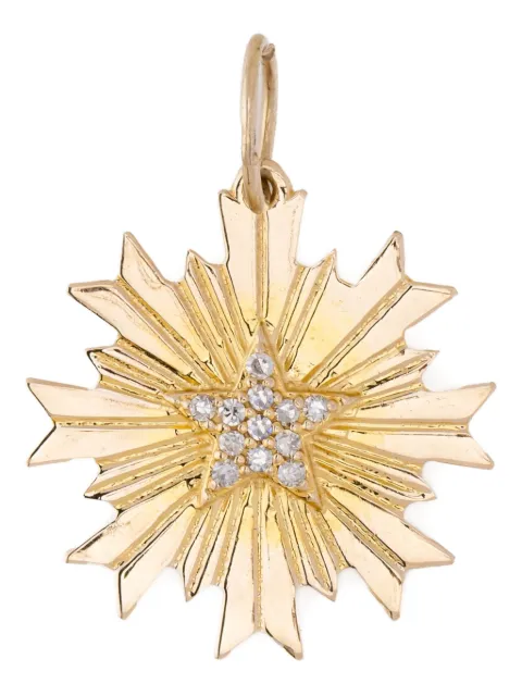 Tracy Upton 14K yellow gold Radiating Baltic Star diamond pendant