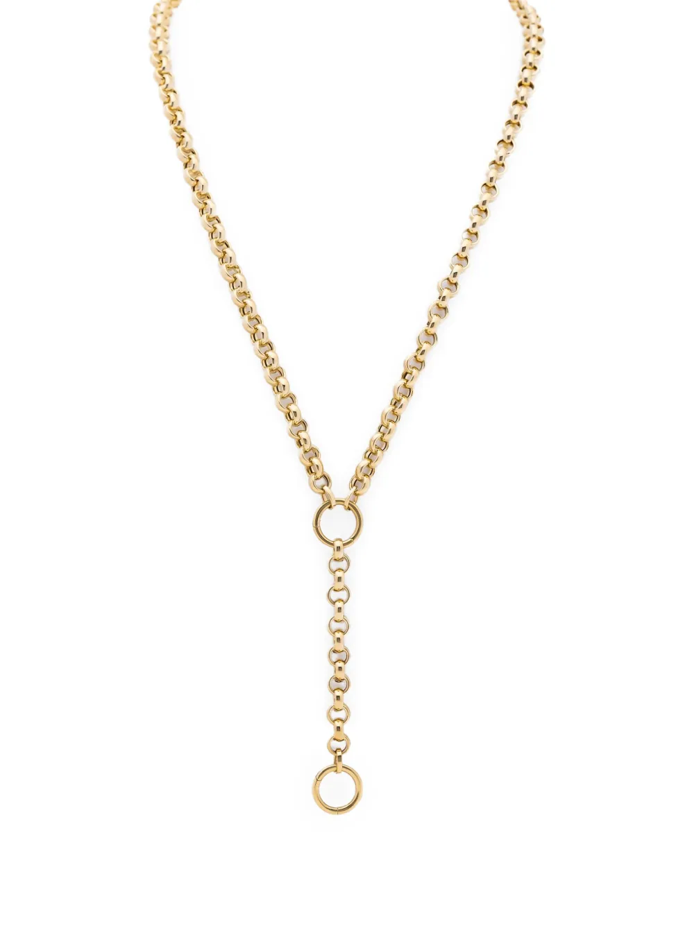 14K yellow gold rolo-chain necklace