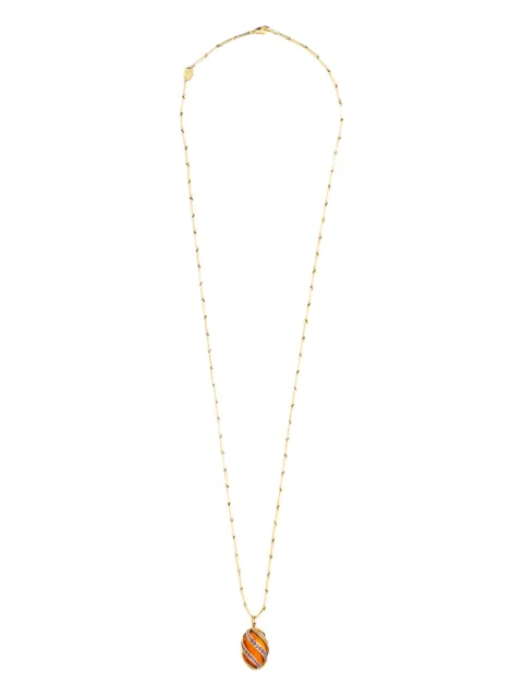 Armiss 18kt yellow gold Uova amethyst necklace 