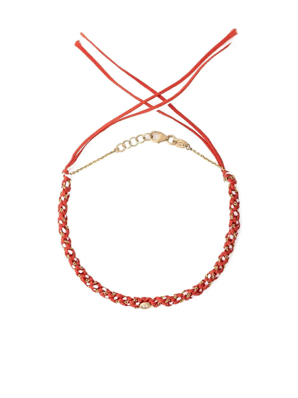 Lisa O 9K yellow gold Na Gioia diamond bracelet | Red | Image 1