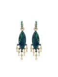 Eden Presley 14K yellow gold Malachite Azurite drop earrings