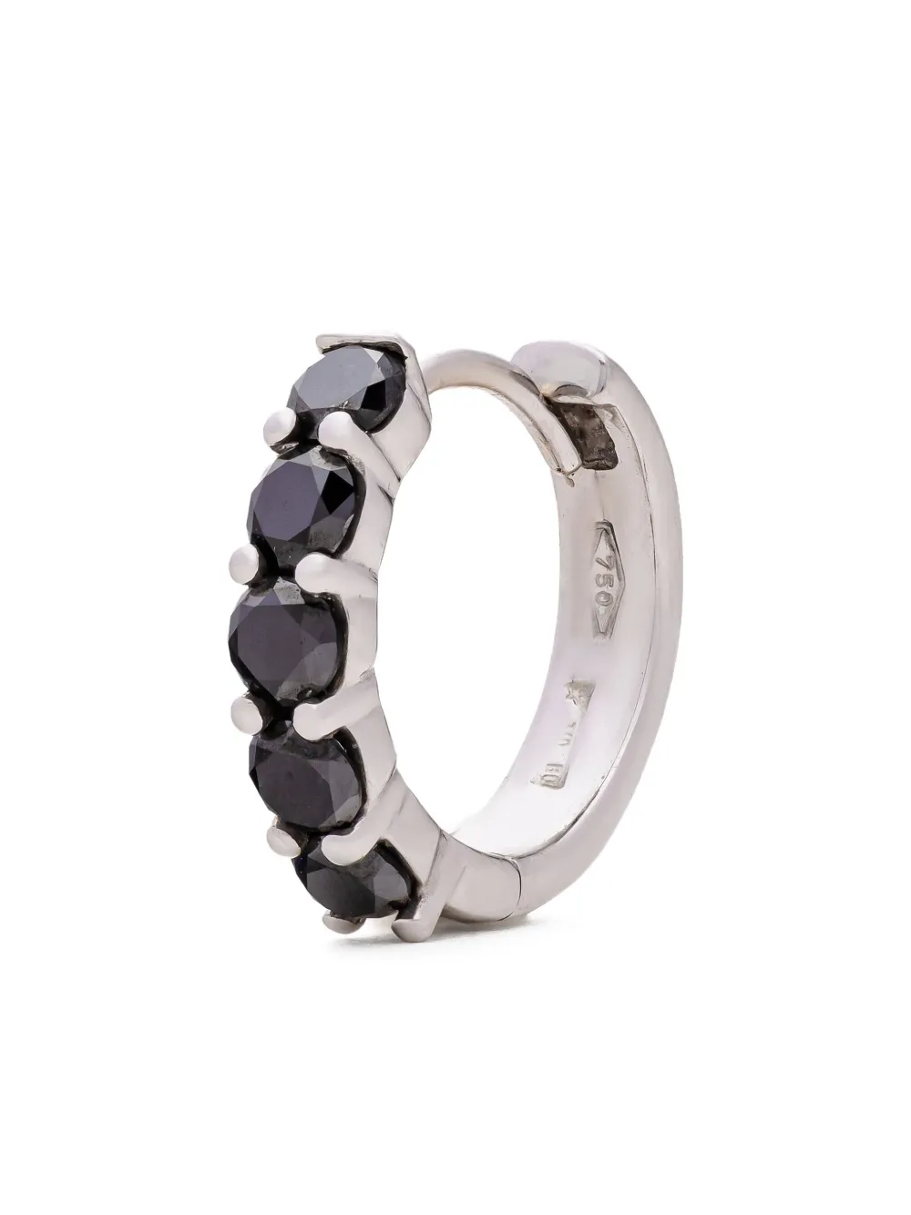 Munnu The Gem Palace 18kt white gold hoop diamond earring | Fine Jewelry | Image 2