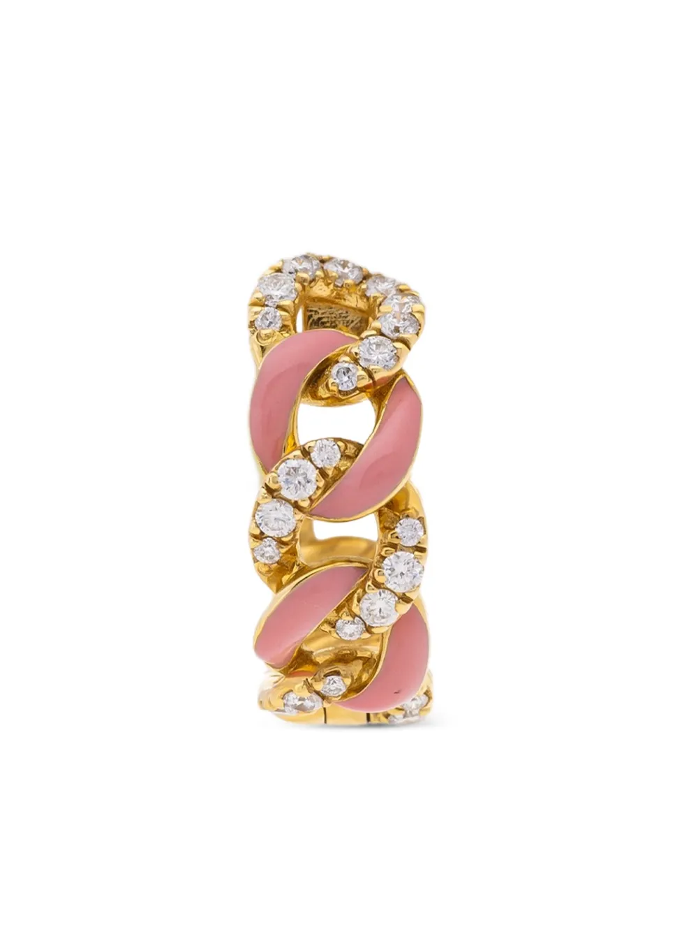 Lisa O 18K yellow gold Groumette diamond earrings | Image 2