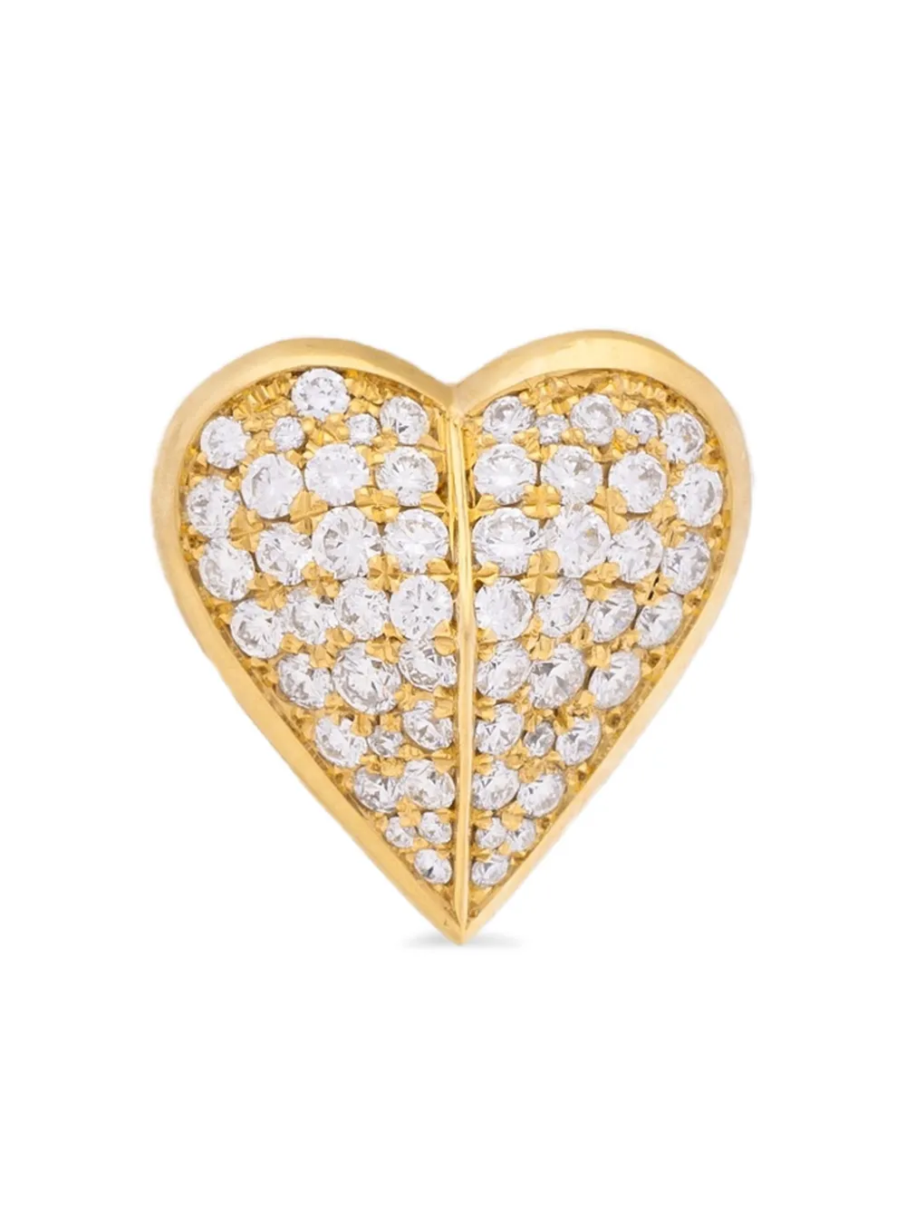 18K yellow gold diamond stud earring