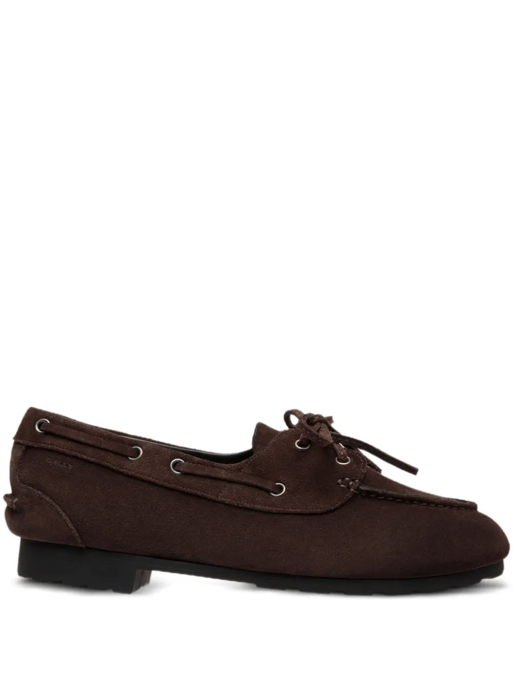 Bally Plume suede lace-up moccasins Brown