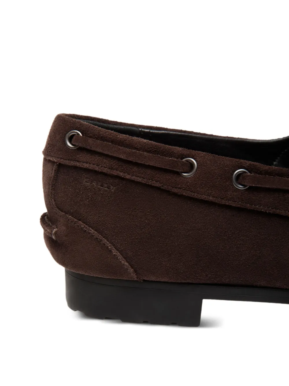 Bally Plume suede lace-up moccasins Brown