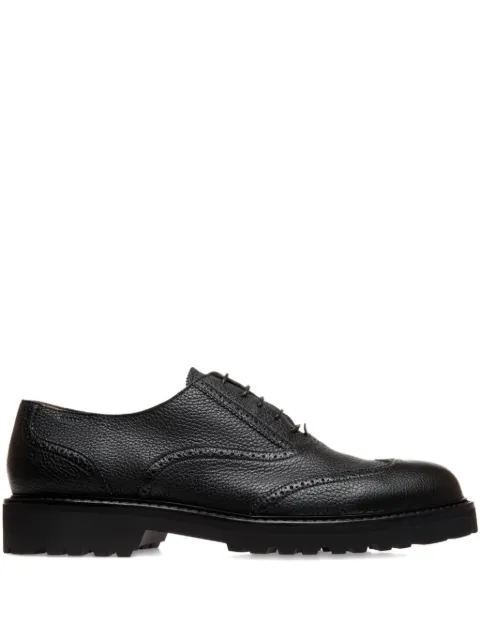 Bally grained-leather lace-up Oxford shoes