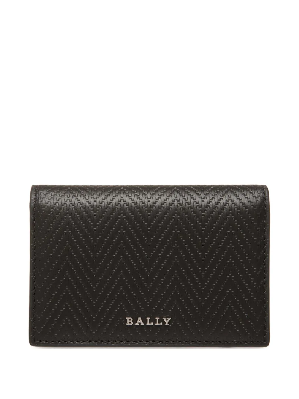 Bally Leren pasjeshouder verfraaid met logo Zwart