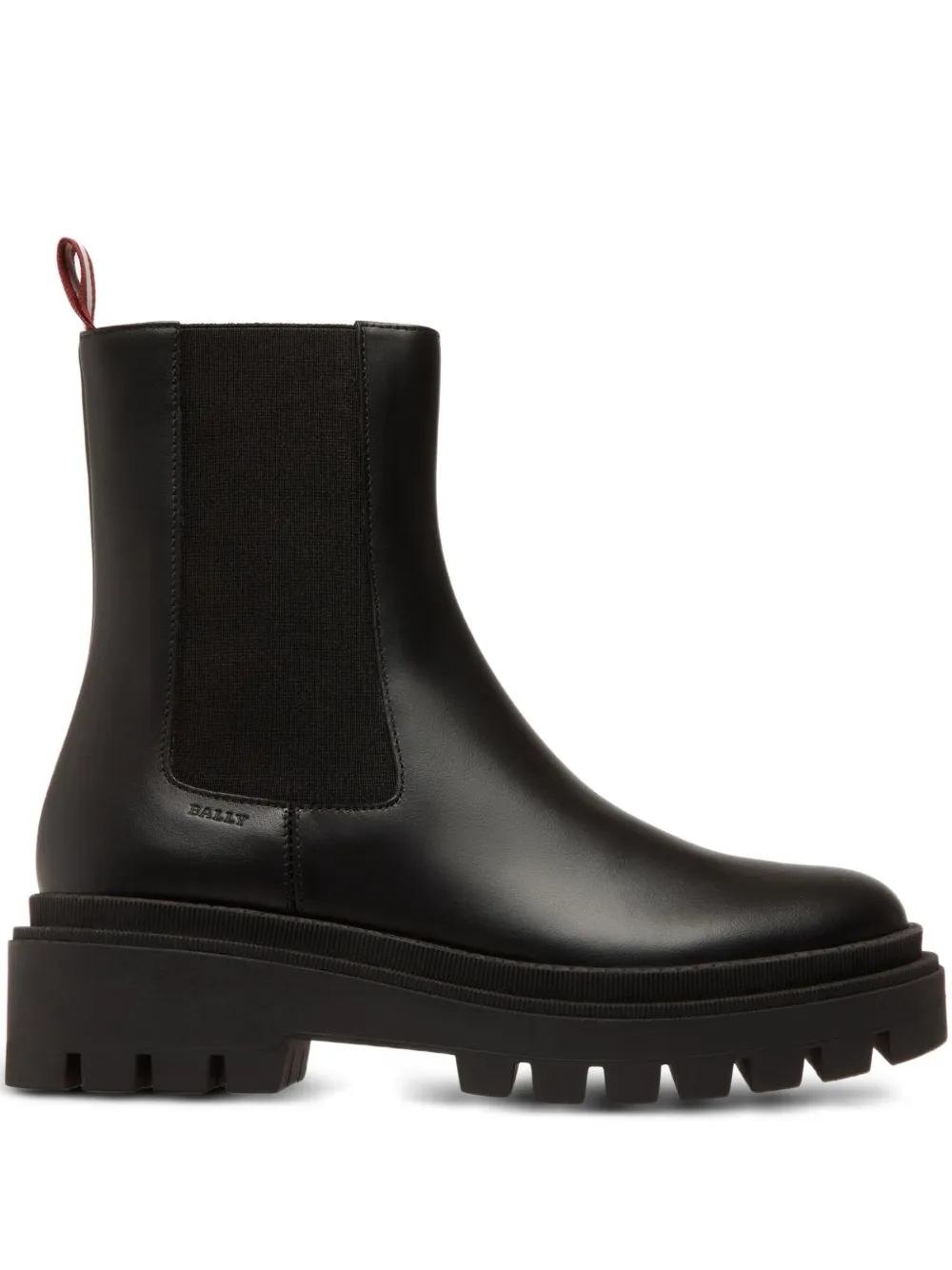 Bally leather platform Chelsea boots Black