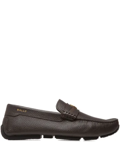 Bally grained leather loafers