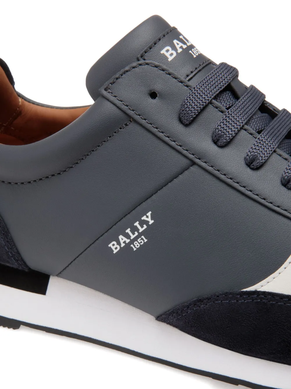 Bally leather panelled low-tops sneakers Grey