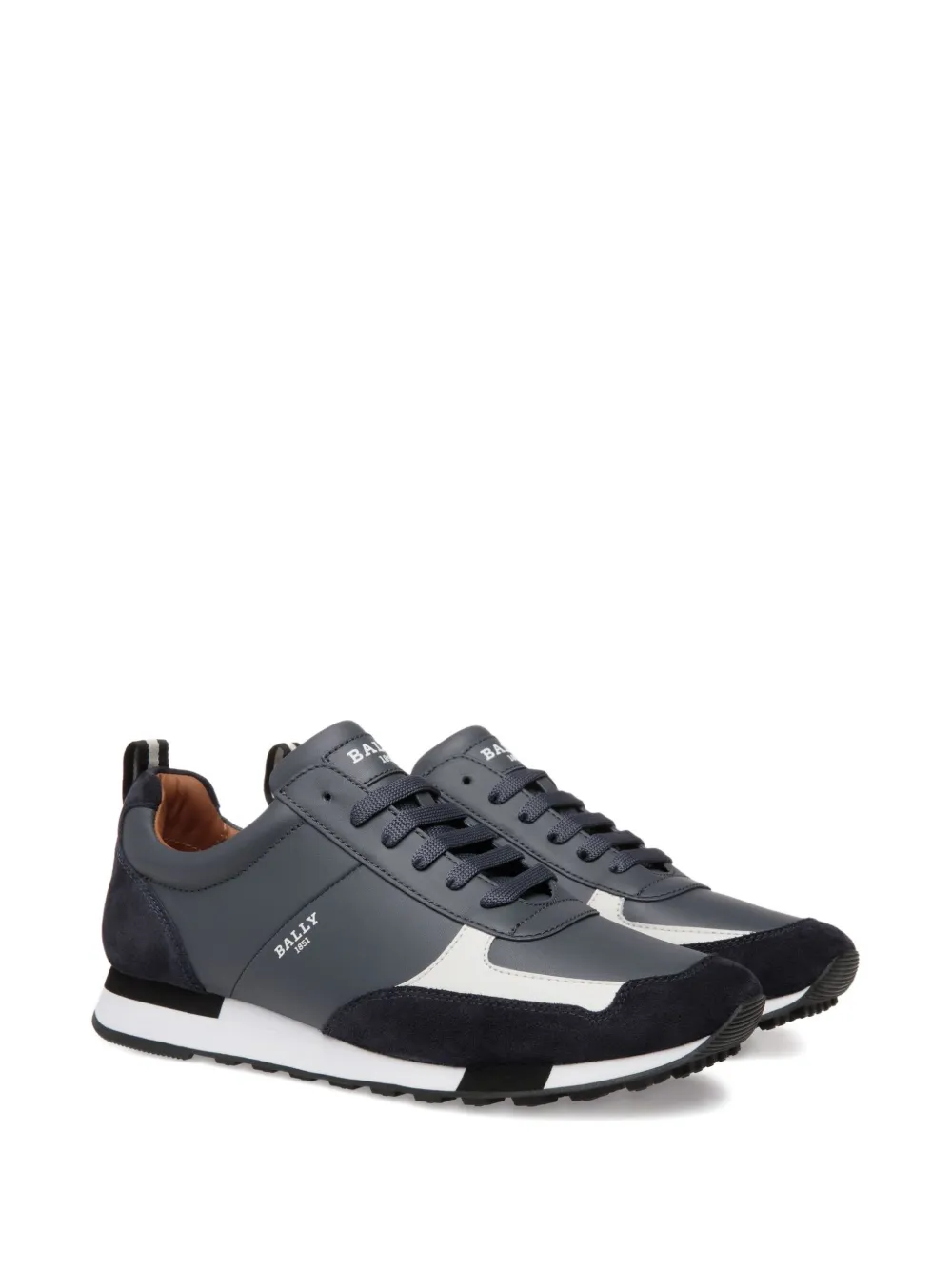 Bally leather panelled low-tops sneakers Grey