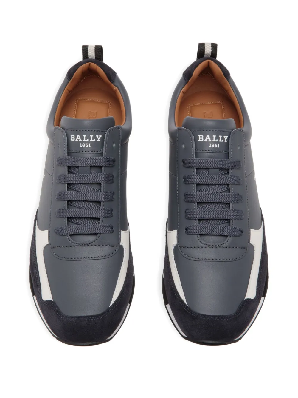Bally leather panelled low-tops sneakers Grey