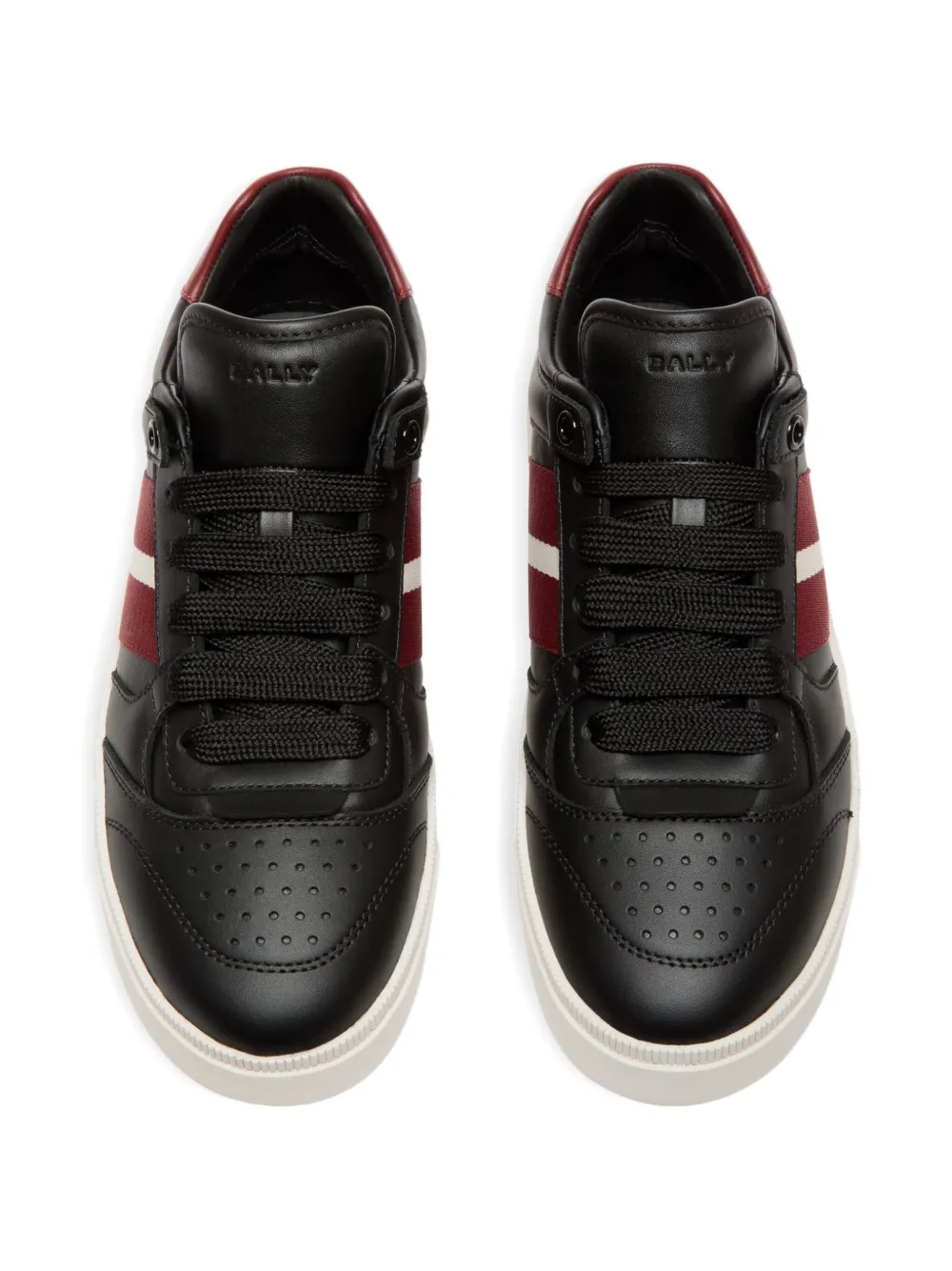 Bally Raise leren sneakers met strikdetail Zwart