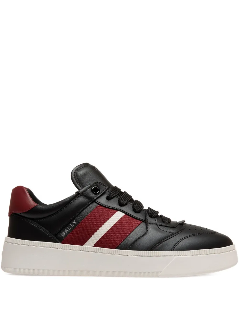 Bally Raise ribbon-detail leather sneakers Black