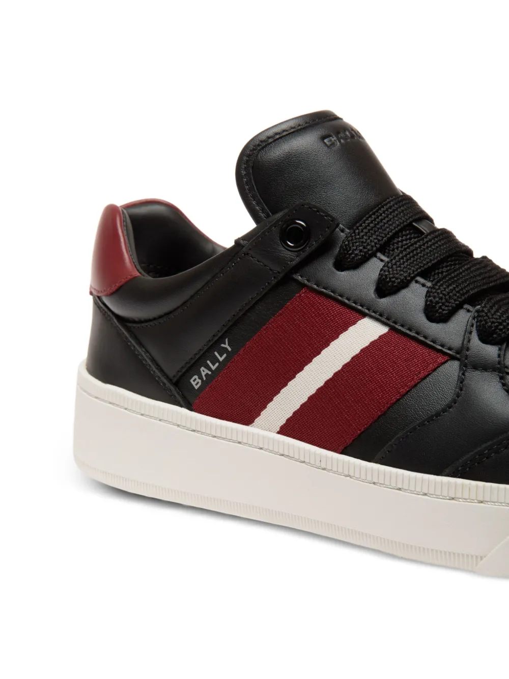 Bally Raise leren sneakers met strikdetail Zwart