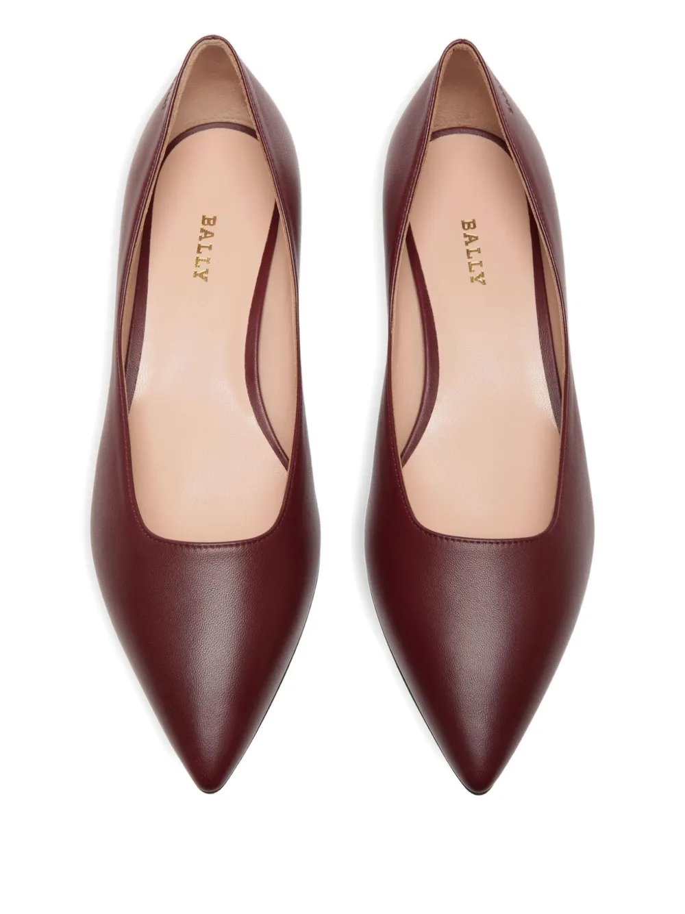 Bally leather pointed-toe pumps Red