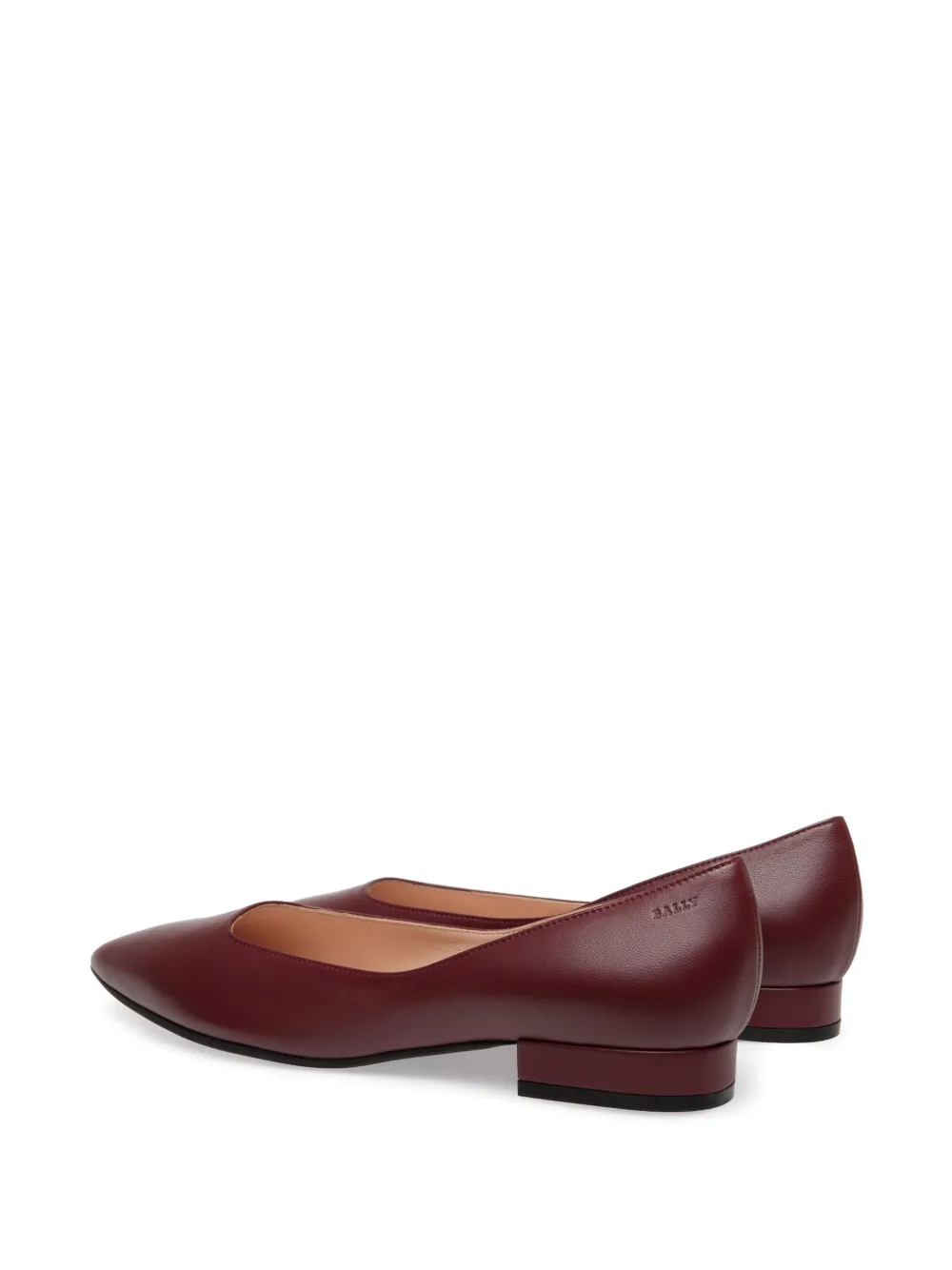 Bally leather pointed-toe pumps Red