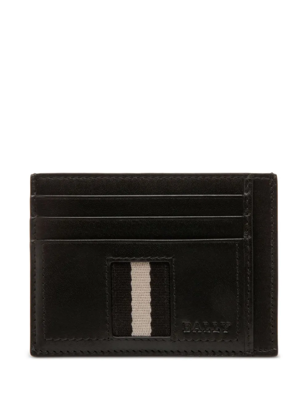 Bally stripe-detail leather cardholder | Black | Image 1