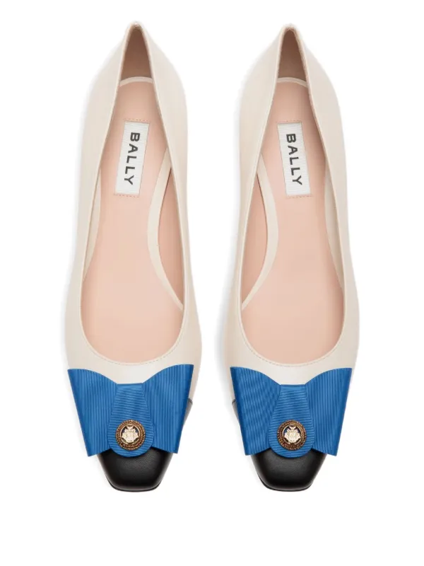 【25SS NEW】BALLY_women / B-Bow レザー フラットパンプス 25SS NEW】BALLY_women / B-Bow レザー フラットパンプス