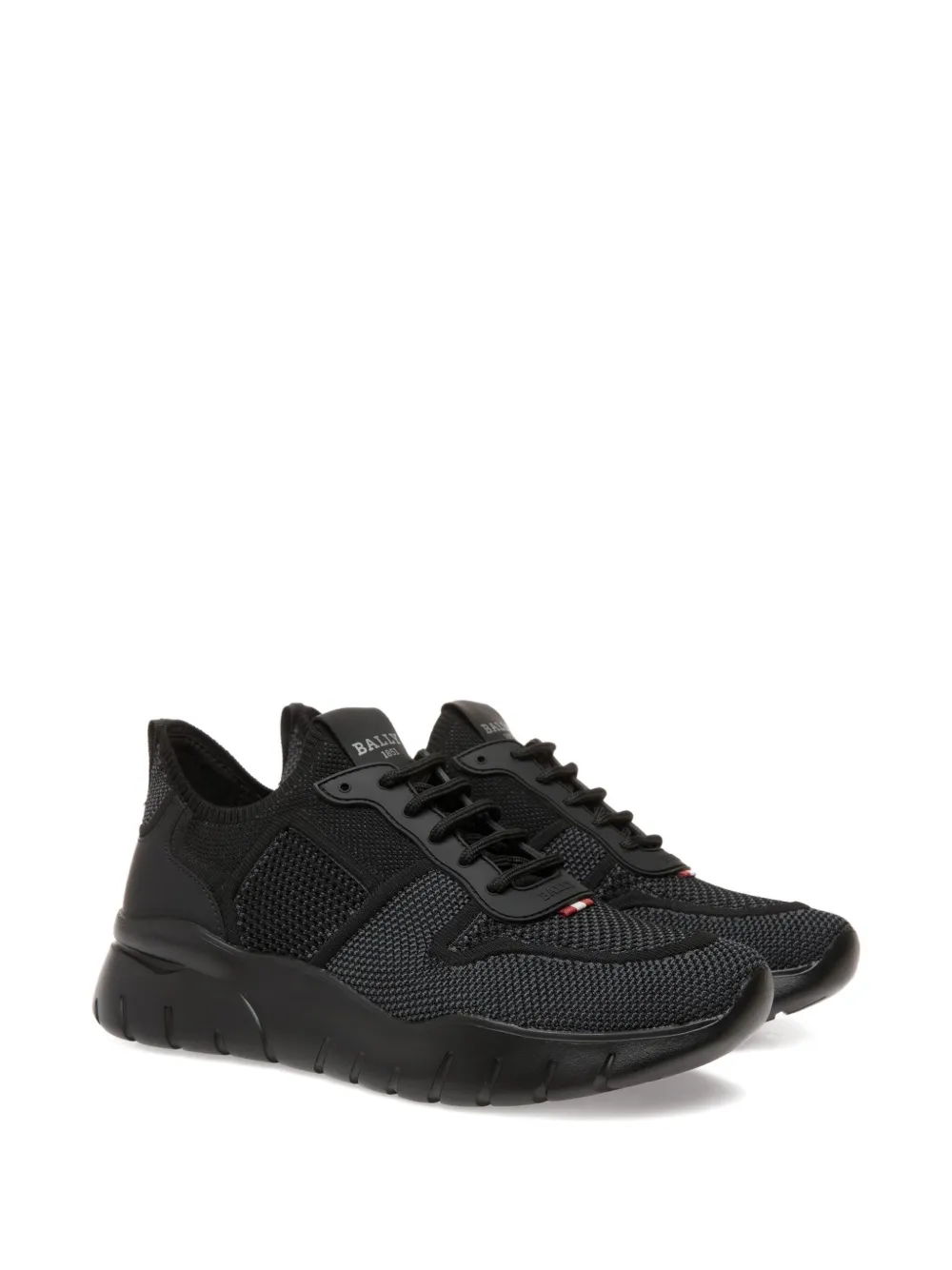 Bally ribbon-tab knit sneakers Black