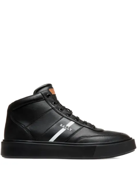 Bally leather striped hi-tops sneakers