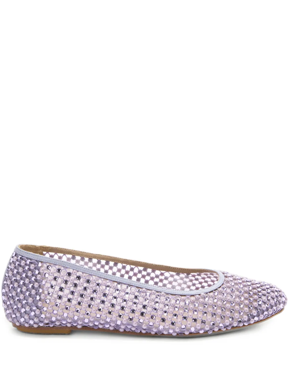 Genny crystal-embellished ballet flats | Purple | Image 1