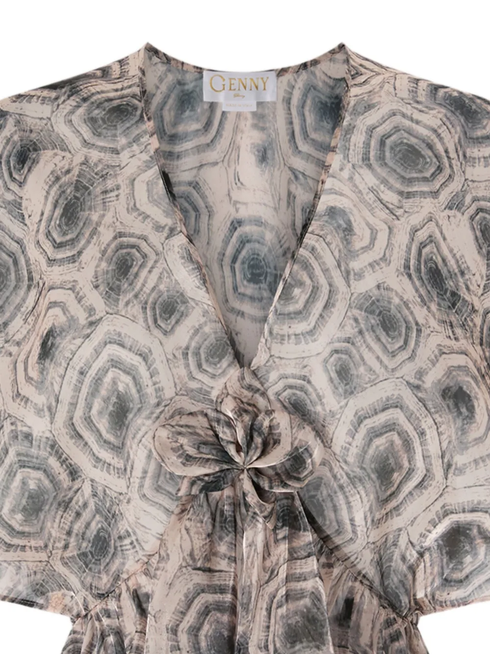 Genny abstract-print tie-front top | Blouses | Image 2