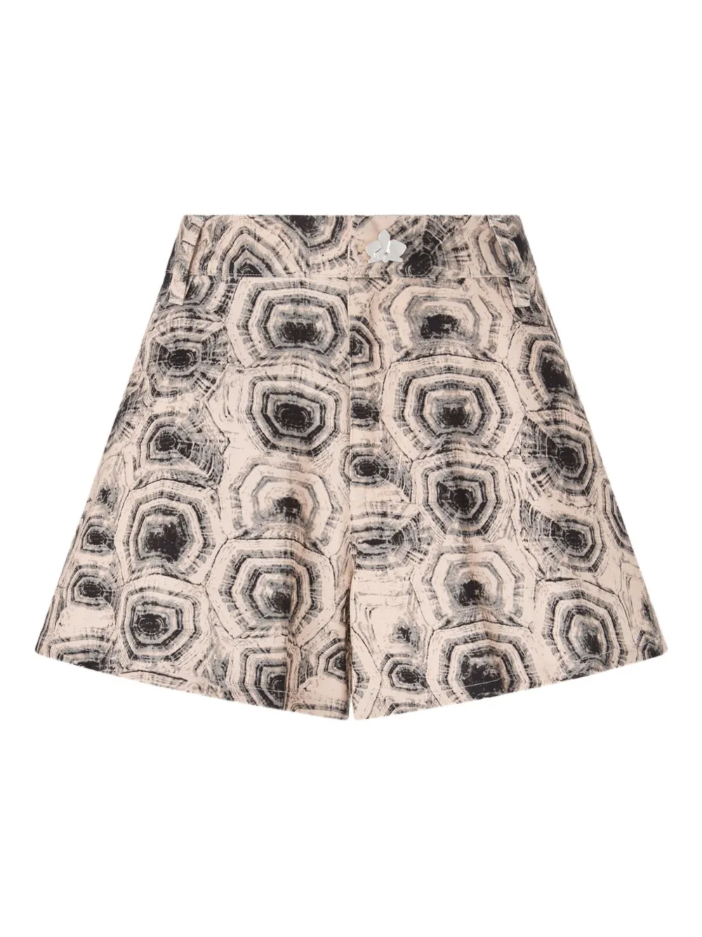 Genny turtle-print cotton shorts Bruin