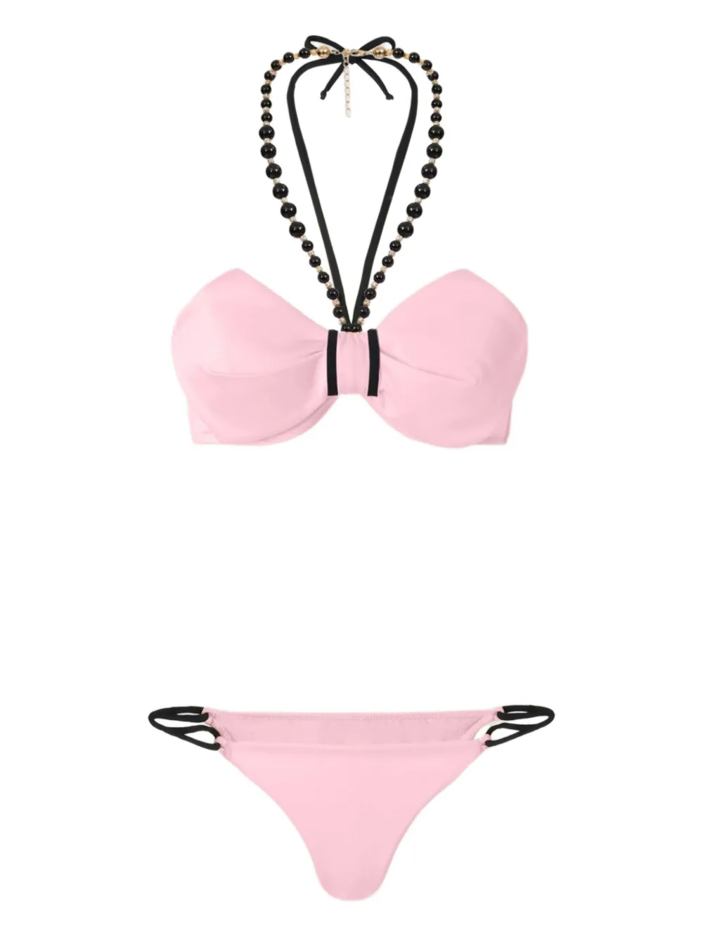 Genny bow-detail bikini Roze
