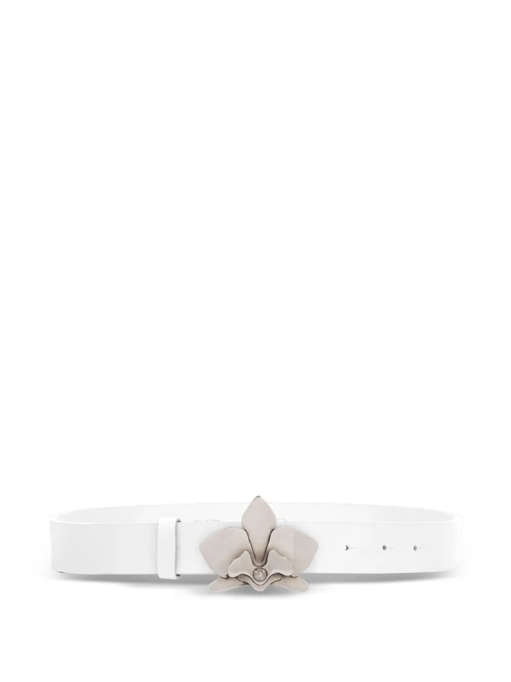 Genny leather belt Wit
