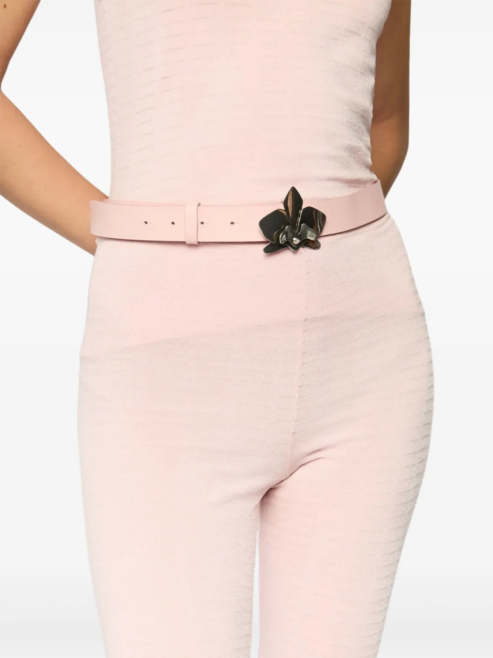 Genny Leren riem Roze