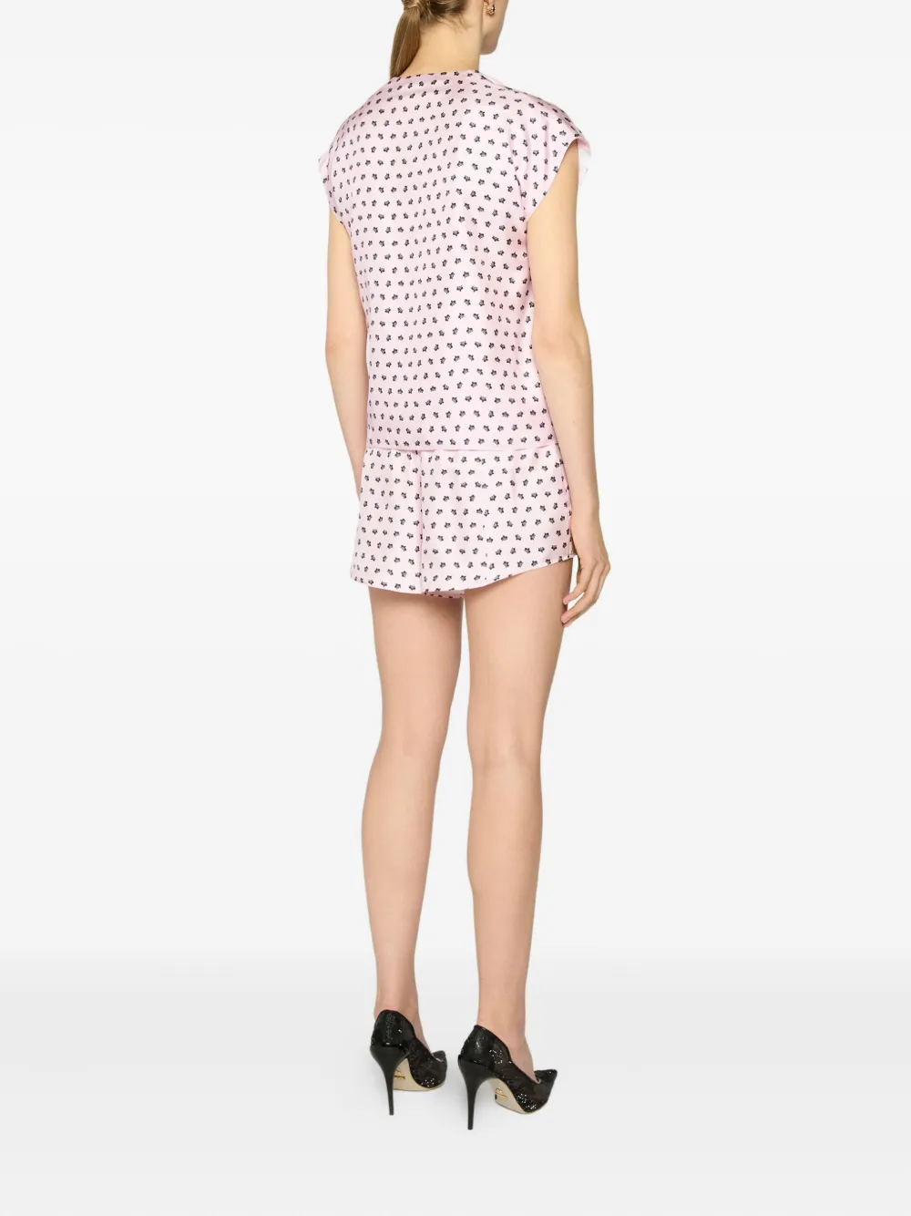 Genny Top met bloemenprint Roze